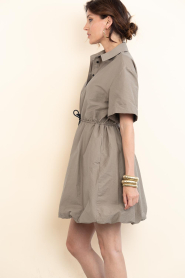 Co'Couture :  Cotton mini dress | taupe - img6