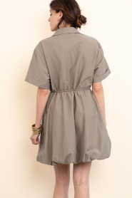 Co'Couture :  Cotton mini dress | taupe - img7