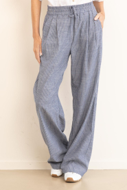 Co'Couture :  Striped pants Jiho | blauw - img4