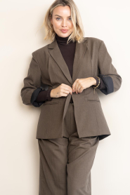 Co'Couture |  Fitted blazer Prestan | taupe | Picture 4