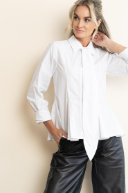 Co'Couture |  Tailored poplin blouse Poppy | white | Picture 8