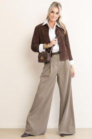Co'Couture |  Wide leg trousers Melva | taupe | Picture 2