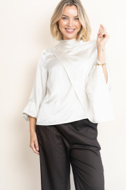 Co'Couture |  Satin blouse Idun | natural | Picture 6