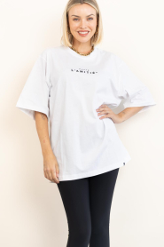Haute L'Amitié :  Oversized t-shirt with logo Crew | white - img4