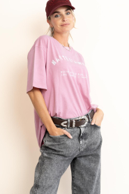 Haute L'Amitié :  Oversized logo t-shirt Noma | pink - img4