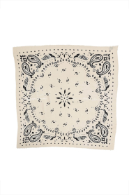 BOW19 |  Scarf with print Paisley | natural