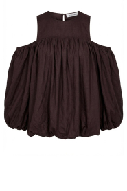Co'Couture |  Top with balloon sleeves Hera | brown | Picture 1