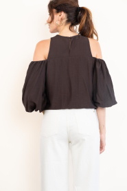Co'Couture |  Top with balloon sleeves Hera | brown | Picture 8