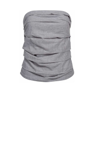 Co'Couture |  Striped tube top Jiho | taupe | Picture 1