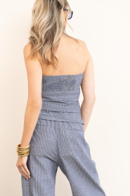 Co'Couture :  Striped tube top Jiho | taupe - img8