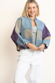 by-bar |  Antic woven jacket Blossom | multi blue | Picture 2