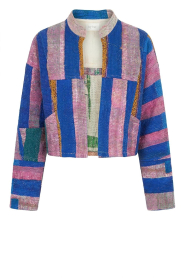 by-bar |  Antic geweven jacket Blossom | multi pink | Picture 1