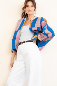 by-bar |  Antic geweven jacket Blossom | multi pink | Picture 2