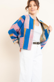 by-bar |  Antic geweven jacket Blossom | multi pink | Picture 4