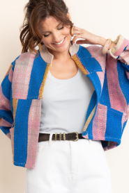 by-bar |  Antic geweven jacket Blossom | multi pink | Picture 5