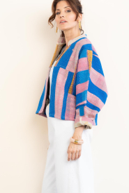 by-bar |  Antic geweven jacket Blossom | multi pink | Picture 6