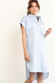 Co'Couture |  Shirt dress Poppy | blue | Picture 4