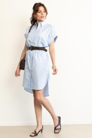 Co'Couture |  Shirt dress Poppy | blue | Picture 3