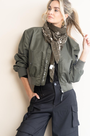 Haute L'Amitié |  Cropped bomber jacket Sally | green | Picture 2