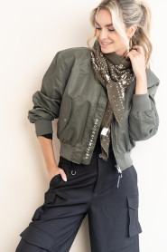 Haute L'Amitié |  Cropped bomber jacket Sally | green | Picture 4