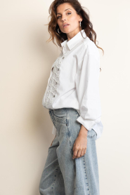 Co'Couture |  Blouse officer Vianne | white | Picture 6