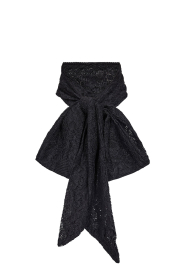 Co'Couture |  Scarf with lace Nicola | black | Picture 1