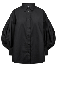 Co'Couture |  Blouse with sleeve detail Roseline | black | Picture 1