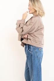 Dante6 |  Cropped cape trenchcoat Duane | taupe | Picture 7