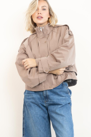 Dante6 |  Cropped cape trenchcoat Duane | taupe | Picture 4
