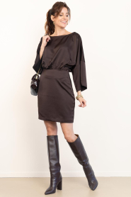 Dante6 :  Kimono sleeve dress Maven | brown - img3