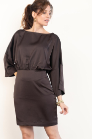 Dante6 :  Kimono sleeve dress Maven | brown - img6