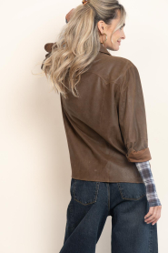 Alter Ego |  Washed suede blouse Havanna | brown | Picture 8