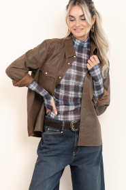 Alter Ego |  Washed suede blouse Havanna | brown | Picture 6