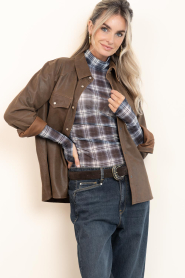 Alter Ego |  Washed suede blouse Havanna | brown | Picture 2