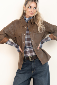 Alter Ego |  Washed suede blouse Havanna | brown | Picture 5