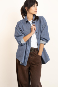 American Vintage |  Oversized blouse Lof | blue | Picture 2
