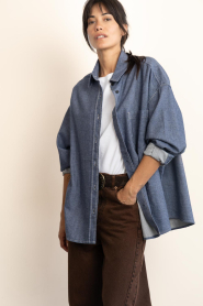 American Vintage |  Oversized blouse Lof | blue | Picture 6