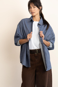 American Vintage |  Oversized blouse Lof | blue | Picture 5