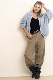 American Vintage |  Pants with elastic waist Liane | green | Picture 3