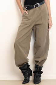 American Vintage |  Pants with elastic waist Liane | green | Picture 4