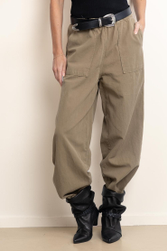 American Vintage |  Pants with elastic waist Liane | green | Picture 5