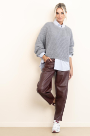 American Vintage |  Chunky knit sweater Auteri | grey | Picture 4