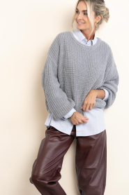 American Vintage |  Chunky knit sweater Auteri | grey | Picture 6