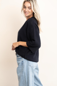 American Vintage |  Oversized knitted cardigan Lezzard | black | Picture 7