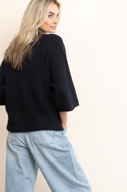 American Vintage |  Oversized knitted cardigan Lezzard | black | Picture 8