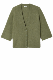 American Vintage |  Oversized knitted cardigan Lezzard | green | Picture 1