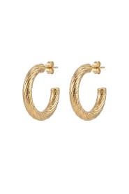 Little Soho |  Small twisted hoops Creool | gold | Picture 1
