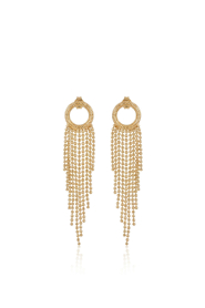 Little Soho |  Small string earrings Lotta | gold | Picture 1