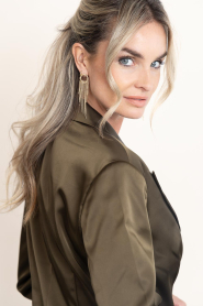 Little Soho |  Small string earrings Lotta | gold | Picture 3