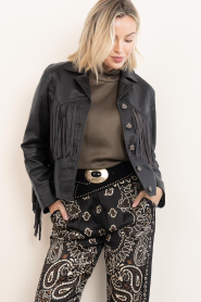 Little Soho |  Faux leather belt Boho | black | Picture 2